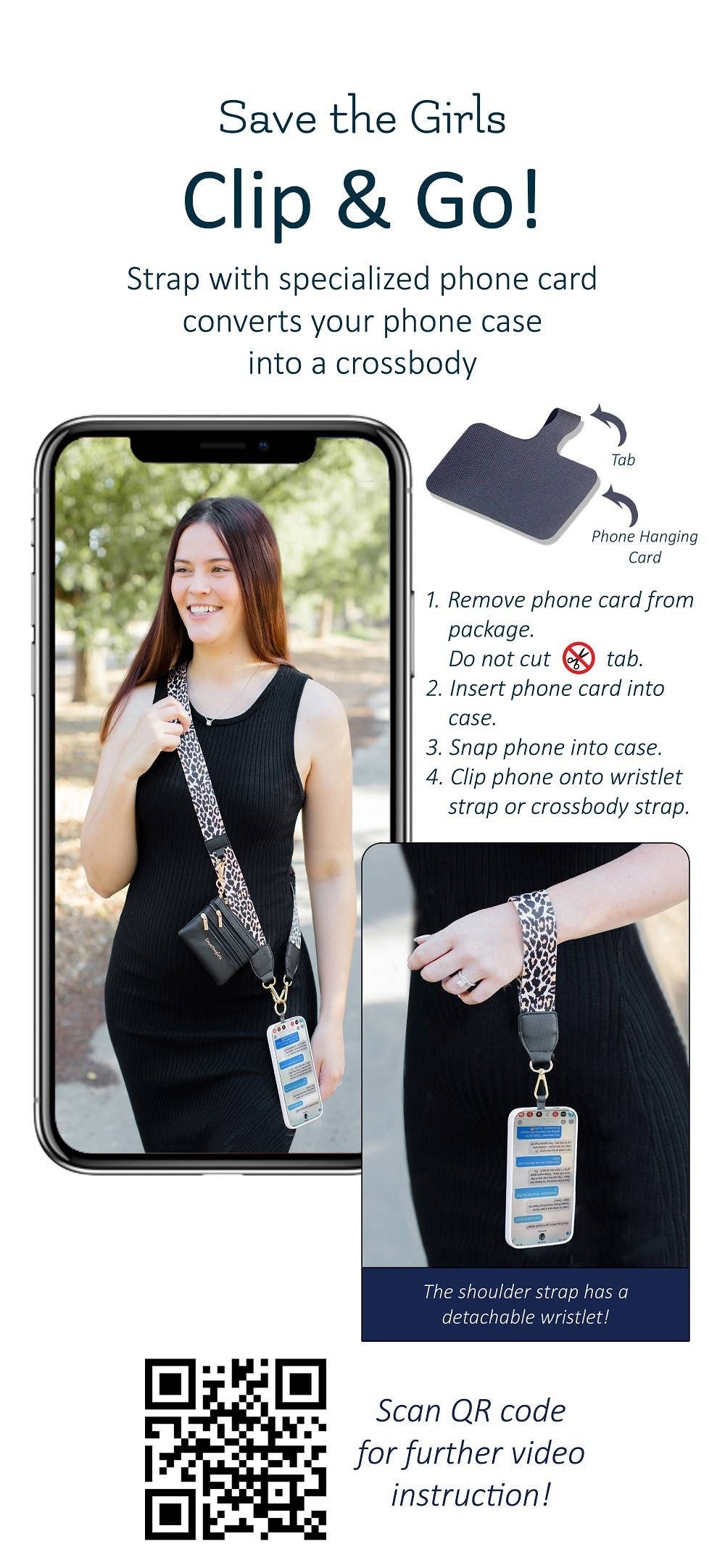 Clip & Go Crossbody w/Zippered Pouch: Black | The Jaded